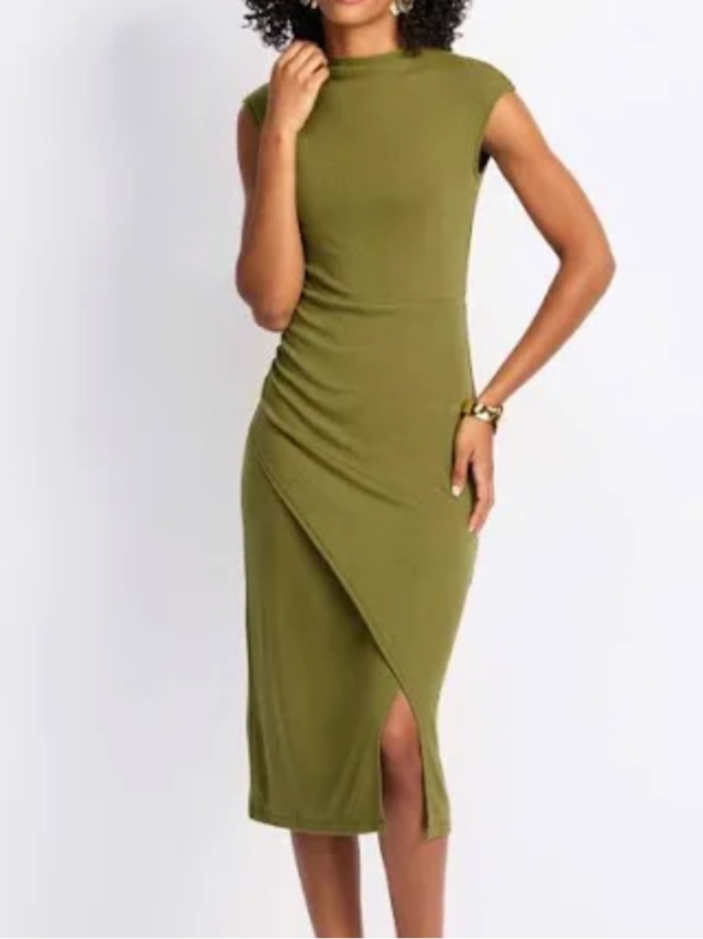 The Commons Olive Green Cap Sleeve Midi Dress - Mischa. NWT XL Stitch Fix